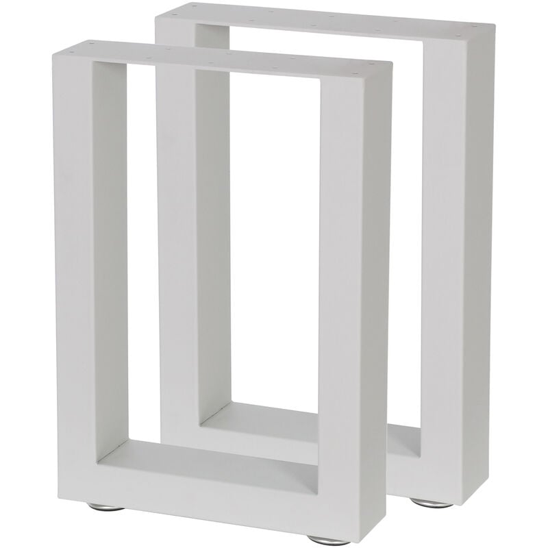 foto del prodotto set di 2 runner da tavolo l 30 x h 43 cm, gambe del tavolo in metallo, grigio chiaro - zelsius