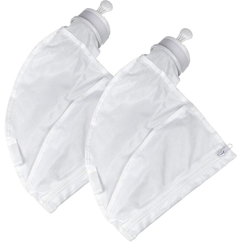 foto del prodotto set di 2 sacchetti filtro per pulitori per piscine polaris 280 e 480, con cerniera e design regolabile in bianco