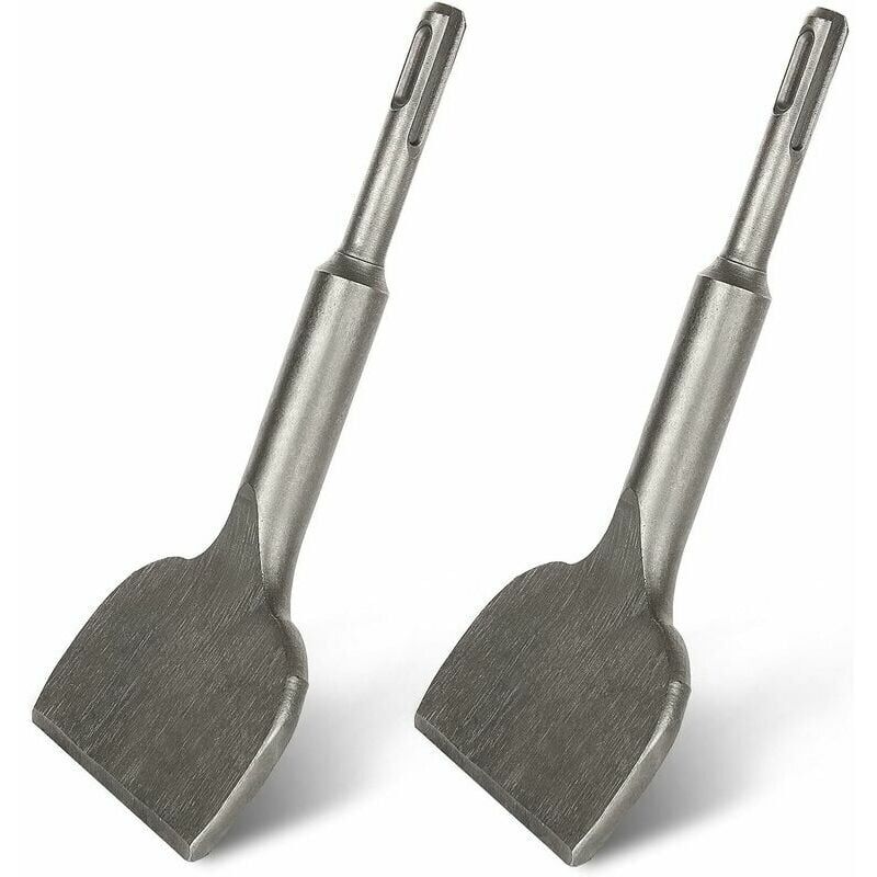 foto del prodotto set di 2 scalpelli per piastrelle sds plus 180x75x17mm scalpello piatto e scalpello curvo per la rimozione delle piastrelle del pavimento, qualit 