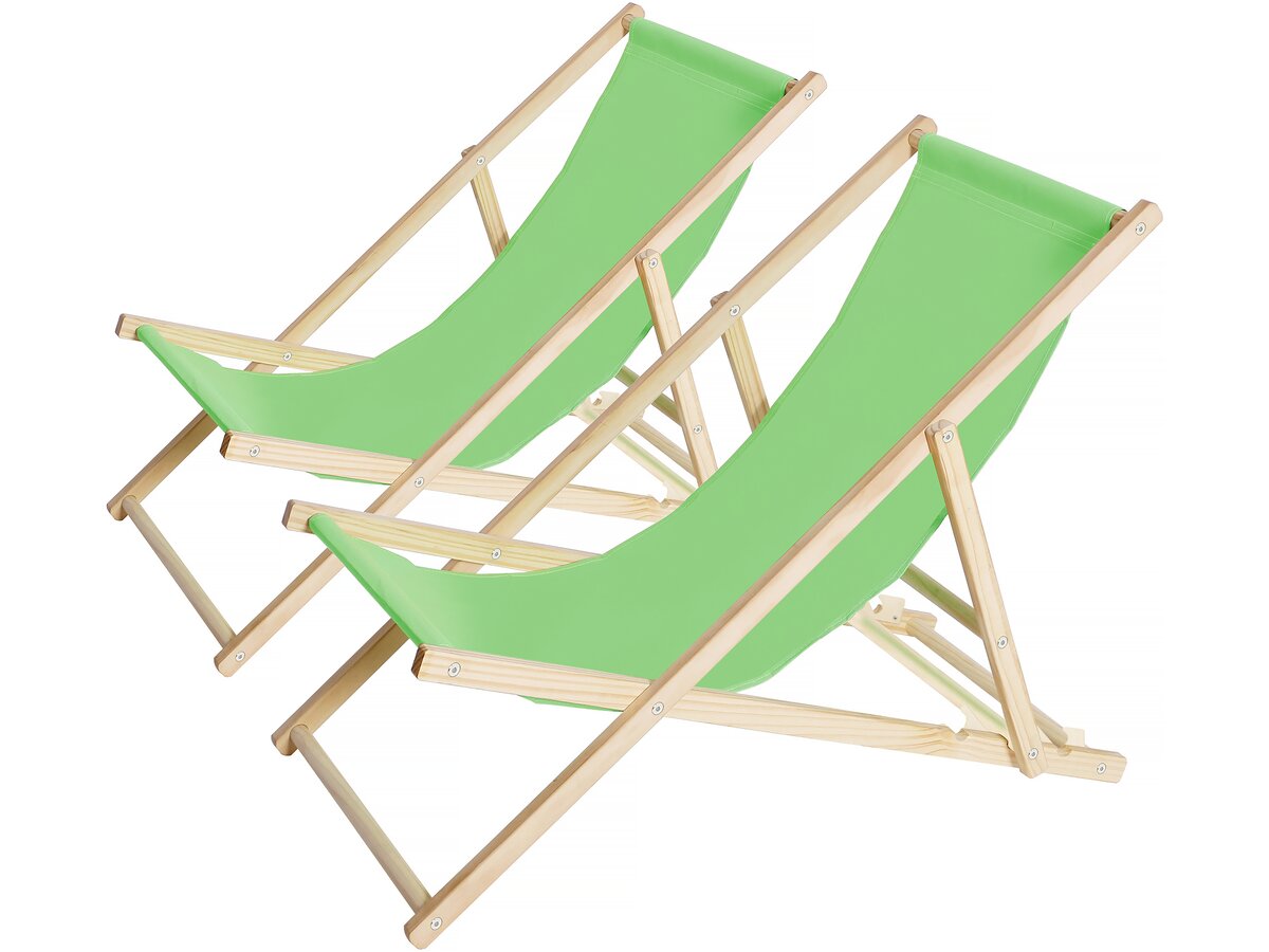 foto del prodotto set di 2 sedie a sdraio in legno quot chilean quot 107 x 56.5 x 81 cm verde