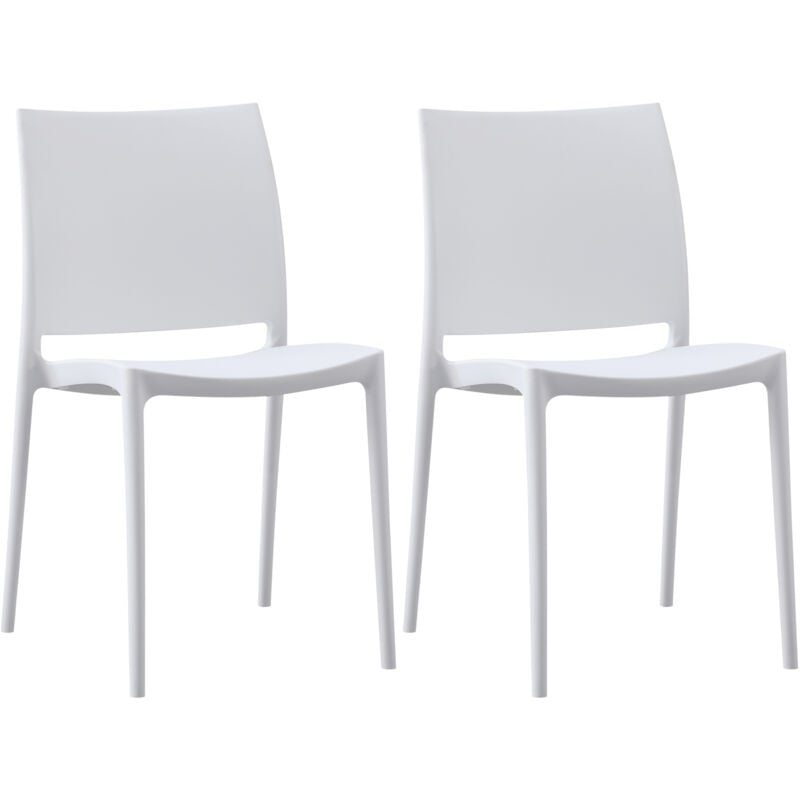 foto del prodotto set di 2 sedie da giardino meton bianco
