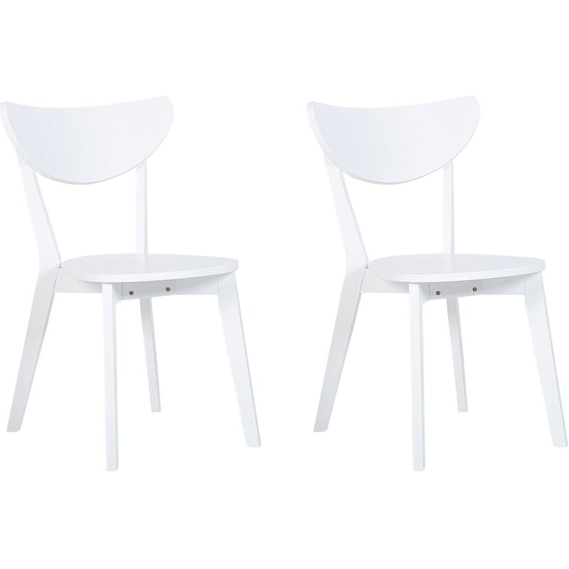 foto del prodotto set di 2 sedie da pranzo cucina in legno bianco roxby