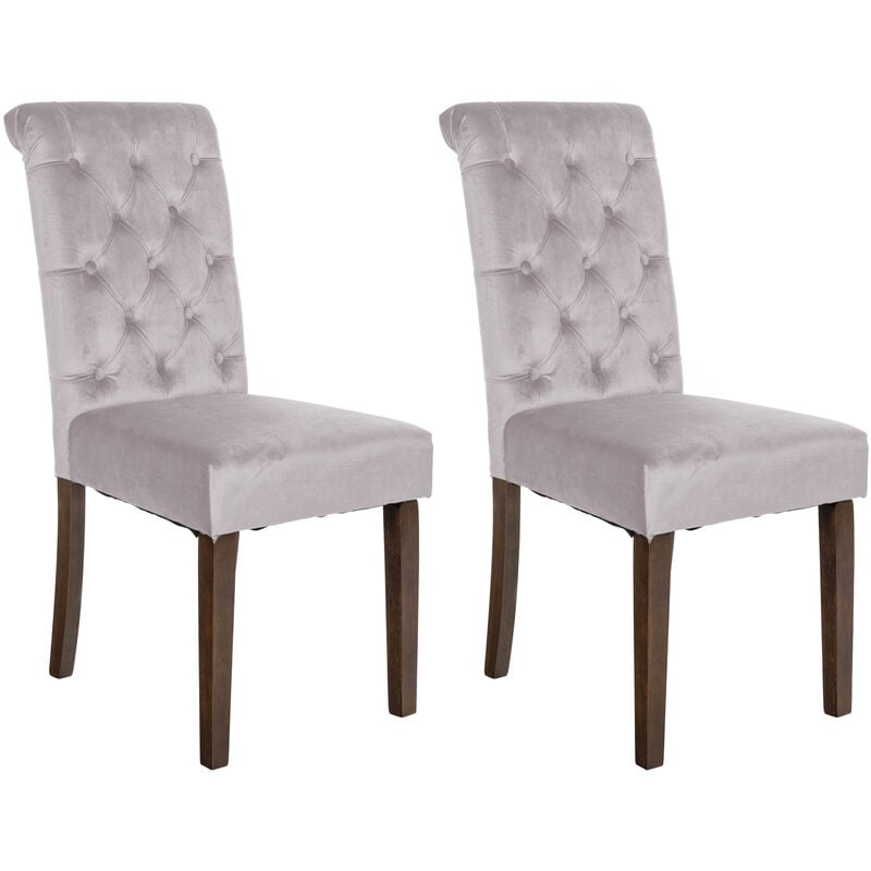 foto del prodotto set di 2 sedie da pranzo lisburn grigio velluto
