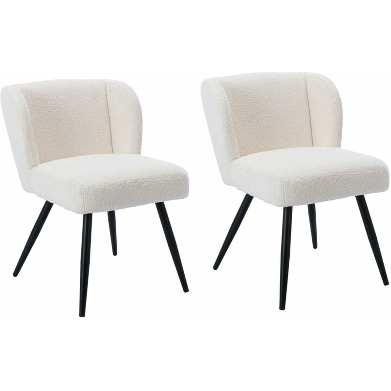 foto del prodotto set di 2 sedie da pranzo moderne sedie da cucina in tessuto di lino sedie da salotto con gambe in metallo per soggiorno,grigio