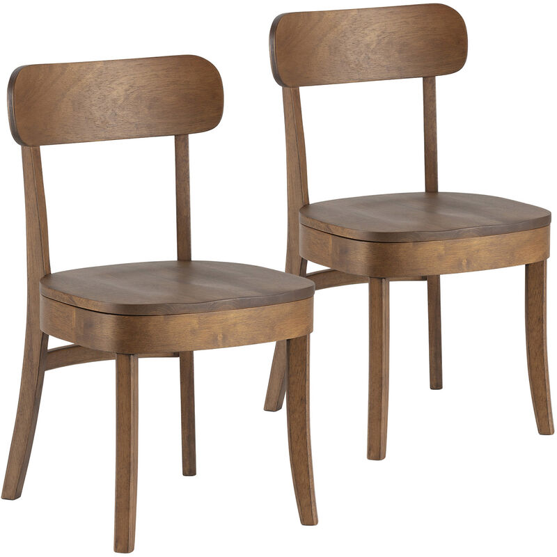 foto del prodotto set di 2 sedie nala colore noce, legno massello