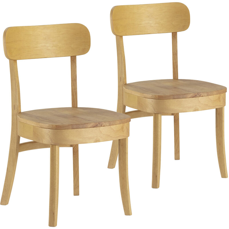 foto del prodotto set di 2 sedie nala colore rovere, legno massello