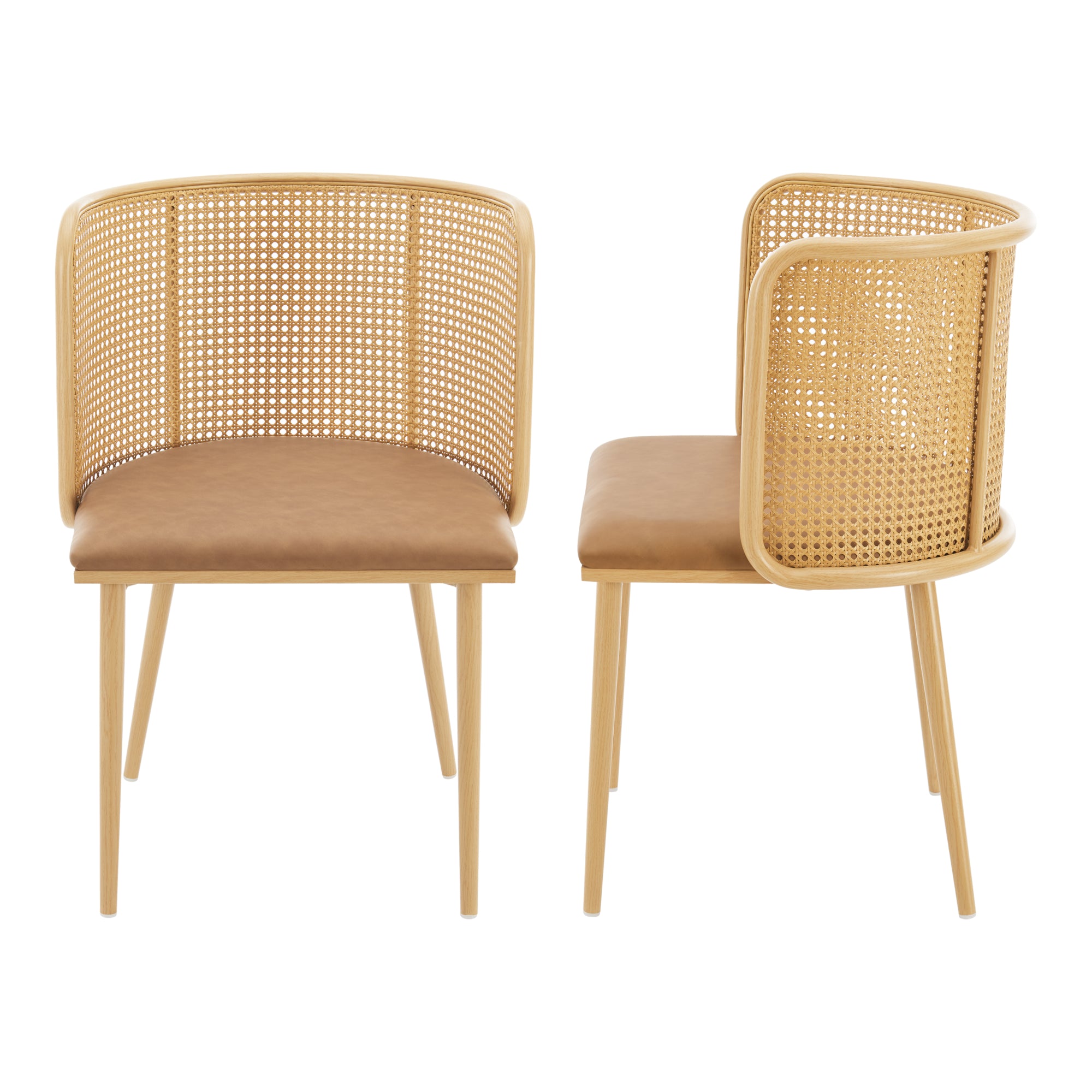 foto del prodotto set di 2 sedie per sala da pranzo 75 x 52 x 49 cm marrone 03 0006723