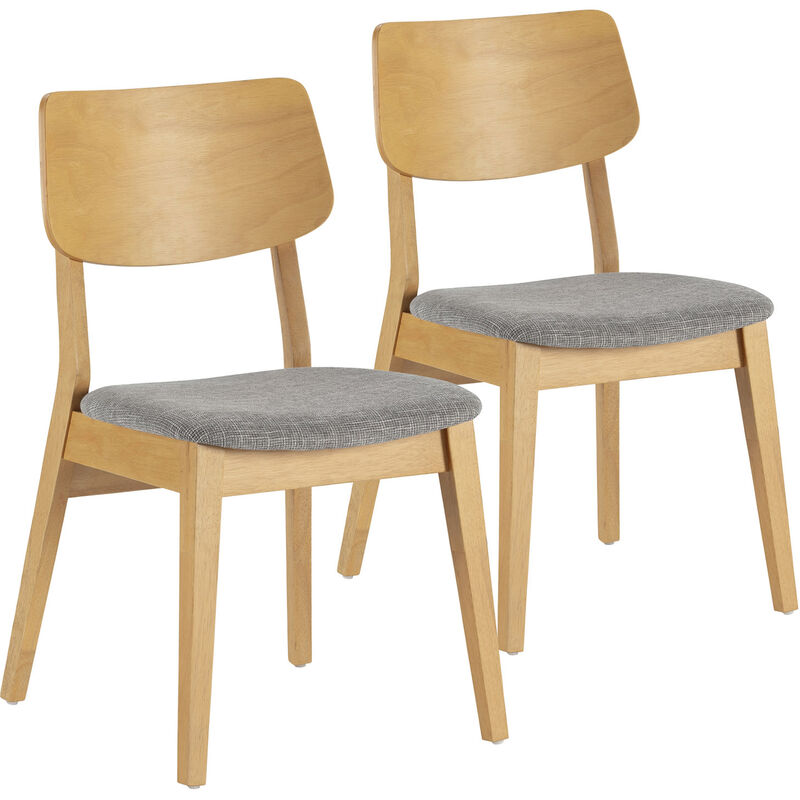 foto del prodotto set di 2 sedie susi colore rovere, legno massello