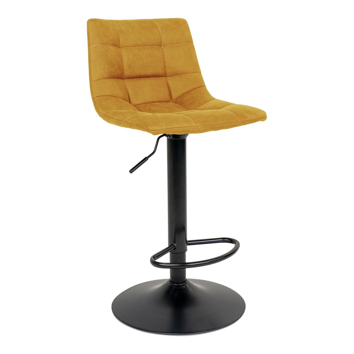 foto del prodotto set di 2 sgabelli alti middelfart, giallo, velluto, 43x43x108 cm, epikasa