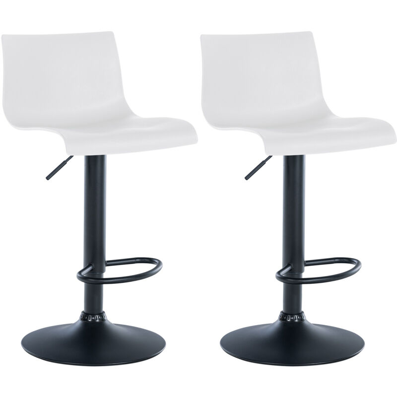 foto del prodotto set di 2 sgabelli branford bianco plastica
