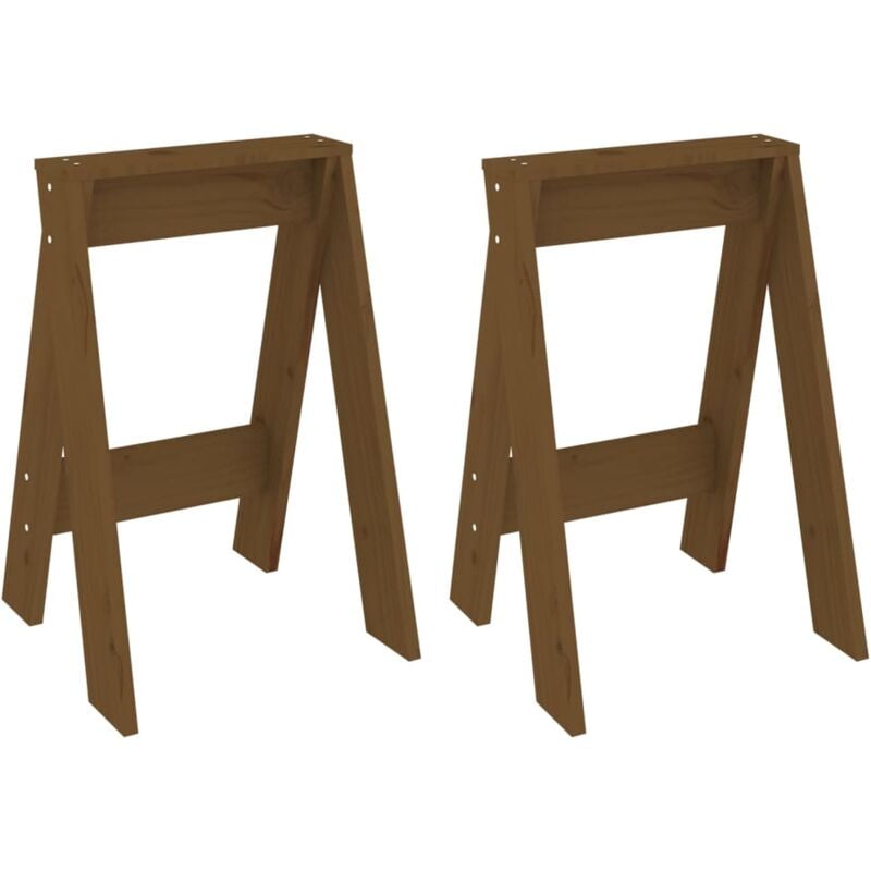 foto del prodotto set di 2 sgabelli con seduta dal design classico 40 x 40 x 60 cm in legno massello di pino color marrone miele dec026409