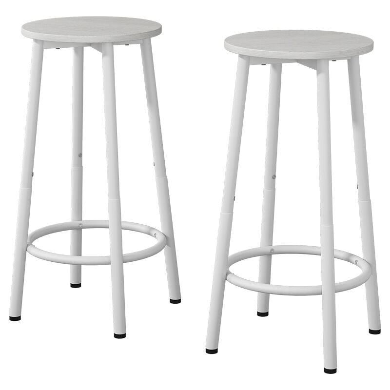 foto del prodotto set di 2 sgabelli da bar edmonton, bianco, 31.5 x 64 cm 2 parti vicco