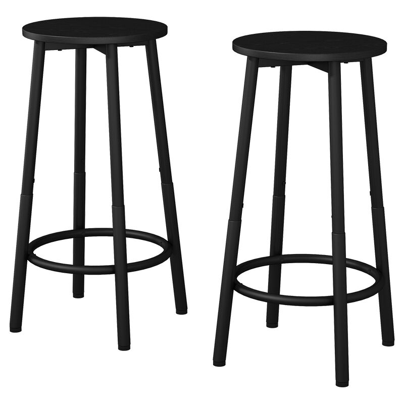 foto del prodotto set di 2 sgabelli da bar edmonton, nero, 31.5 x 64 cm 2 parti vicco