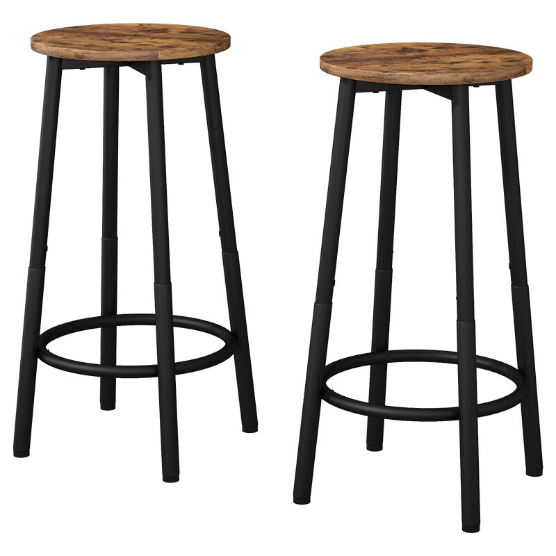 foto del prodotto set di 2 sgabelli da bar edmonton, rovere rustico, 31.5 x 64 cm 2 parti vicco