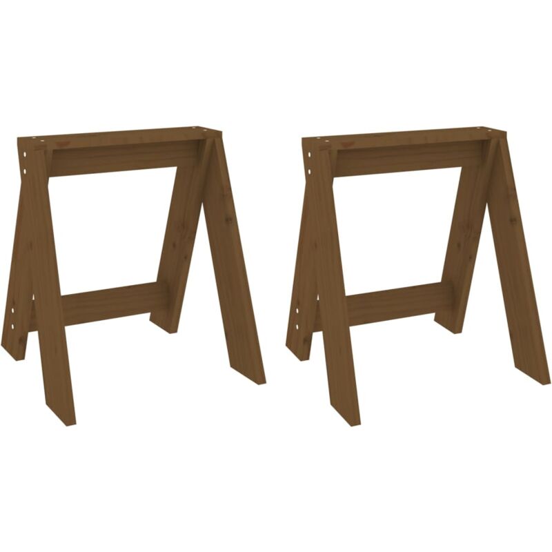 foto del prodotto set di 2 sgabelli dal design semplice 40 x 40 x 45 cm in legno massello di pino marrone dec026408