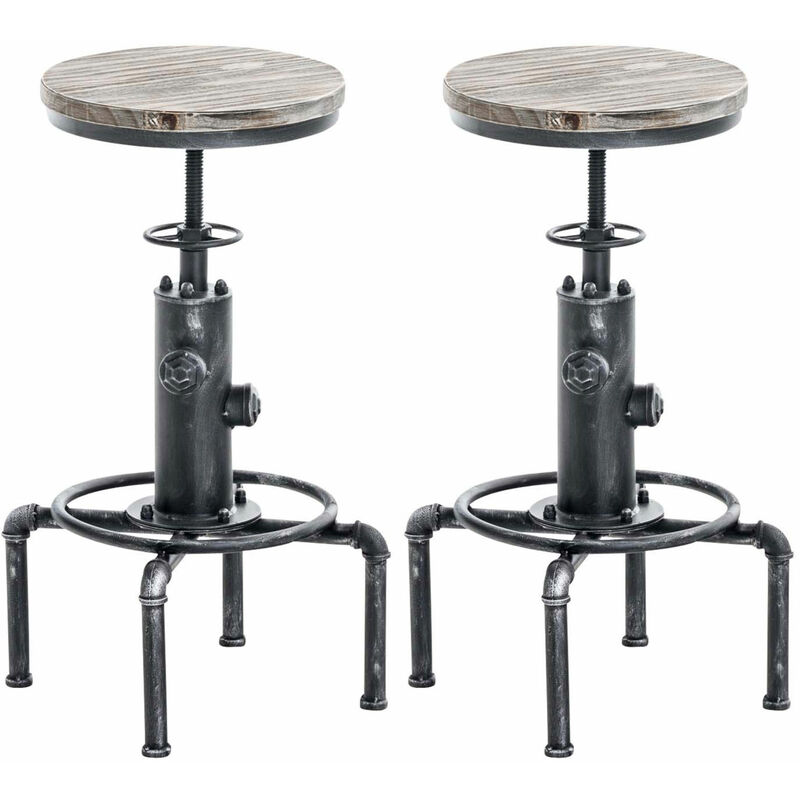 foto del prodotto set di 2 sgabelli lumos argento antico