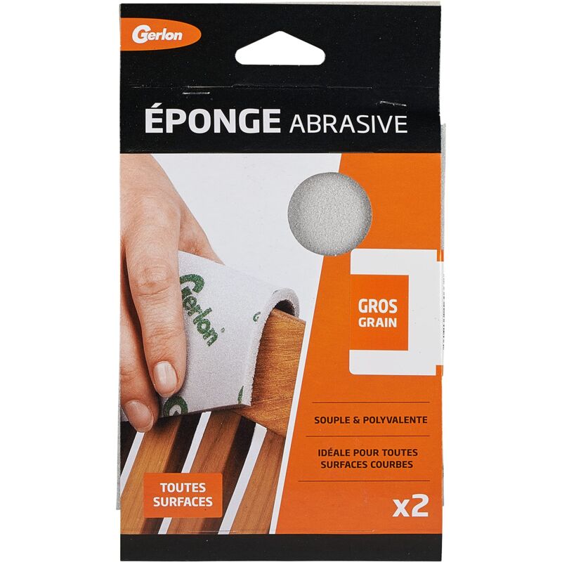 foto del prodotto set di 2 spugne abrasive per levigare grano grosso made in france adsegr neutre gerlon