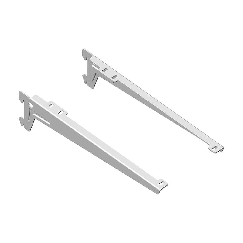 foto del prodotto set di 2 staffe per mensole per rack a 1 fila, bianche, 28 cm sollbry