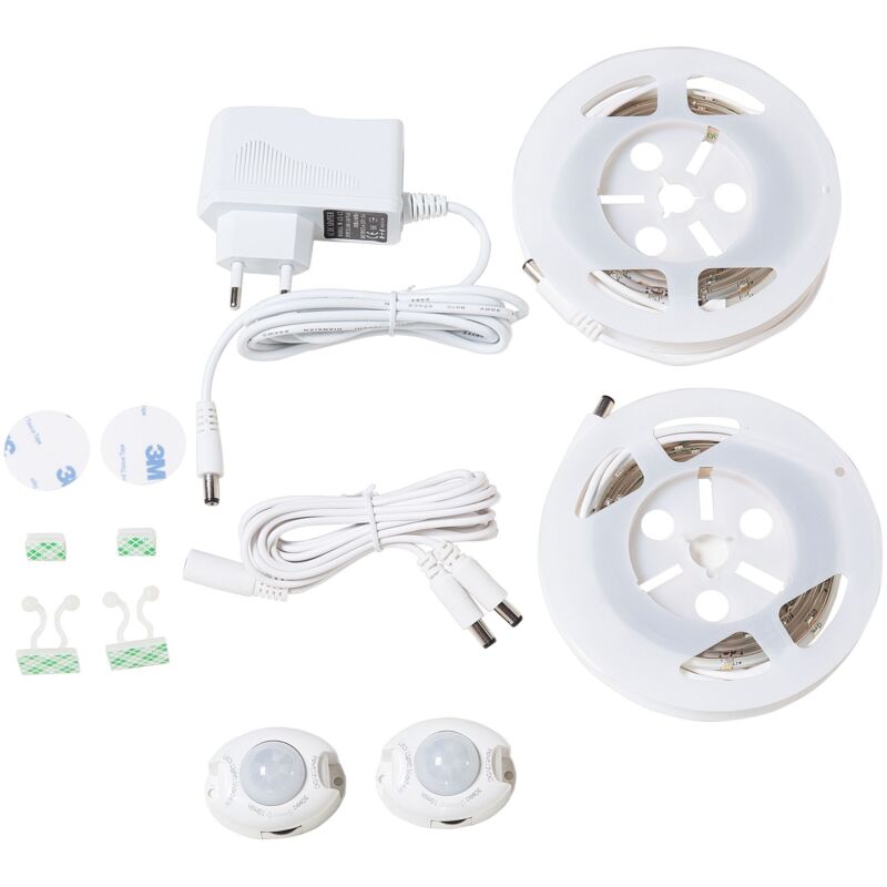 foto del prodotto set di 2 strisce di luci led bianco 120 cm atrato