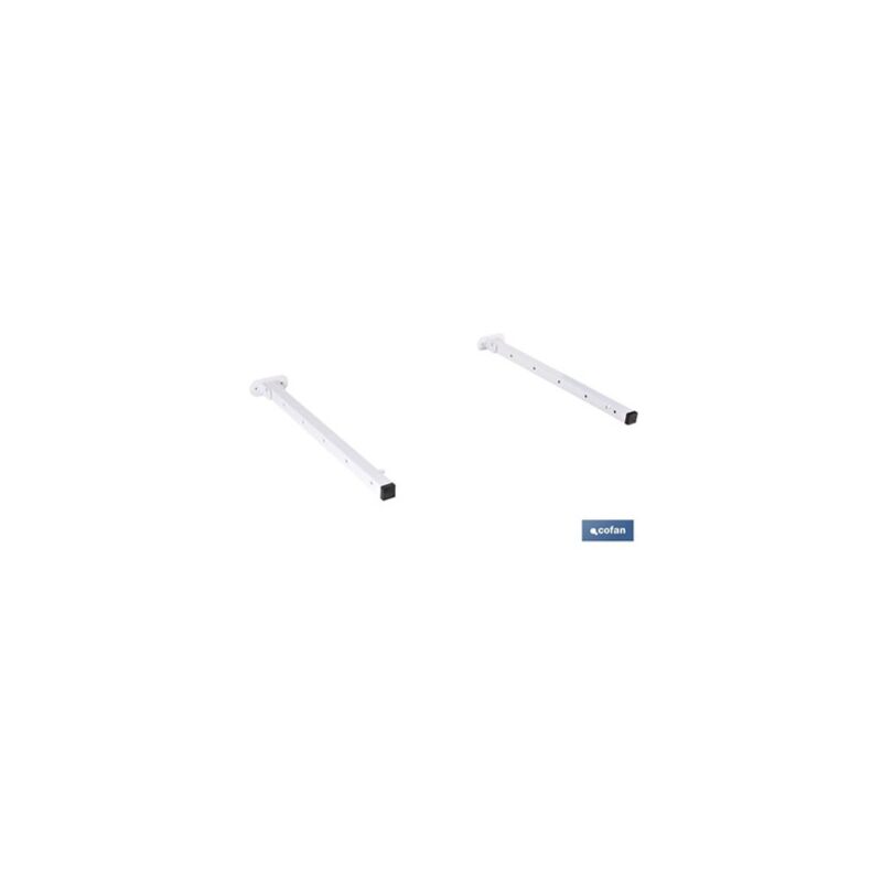 foto del prodotto set di 2 supporti lunghi per stendibiancheria pieghevoli da parete, lunghi 50,5 cm, in acciaio corde non incluse 