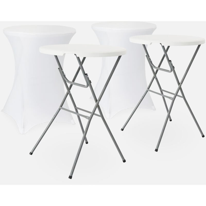 foto del prodotto set di 2 tavoli pieghevole con copertura protettiva