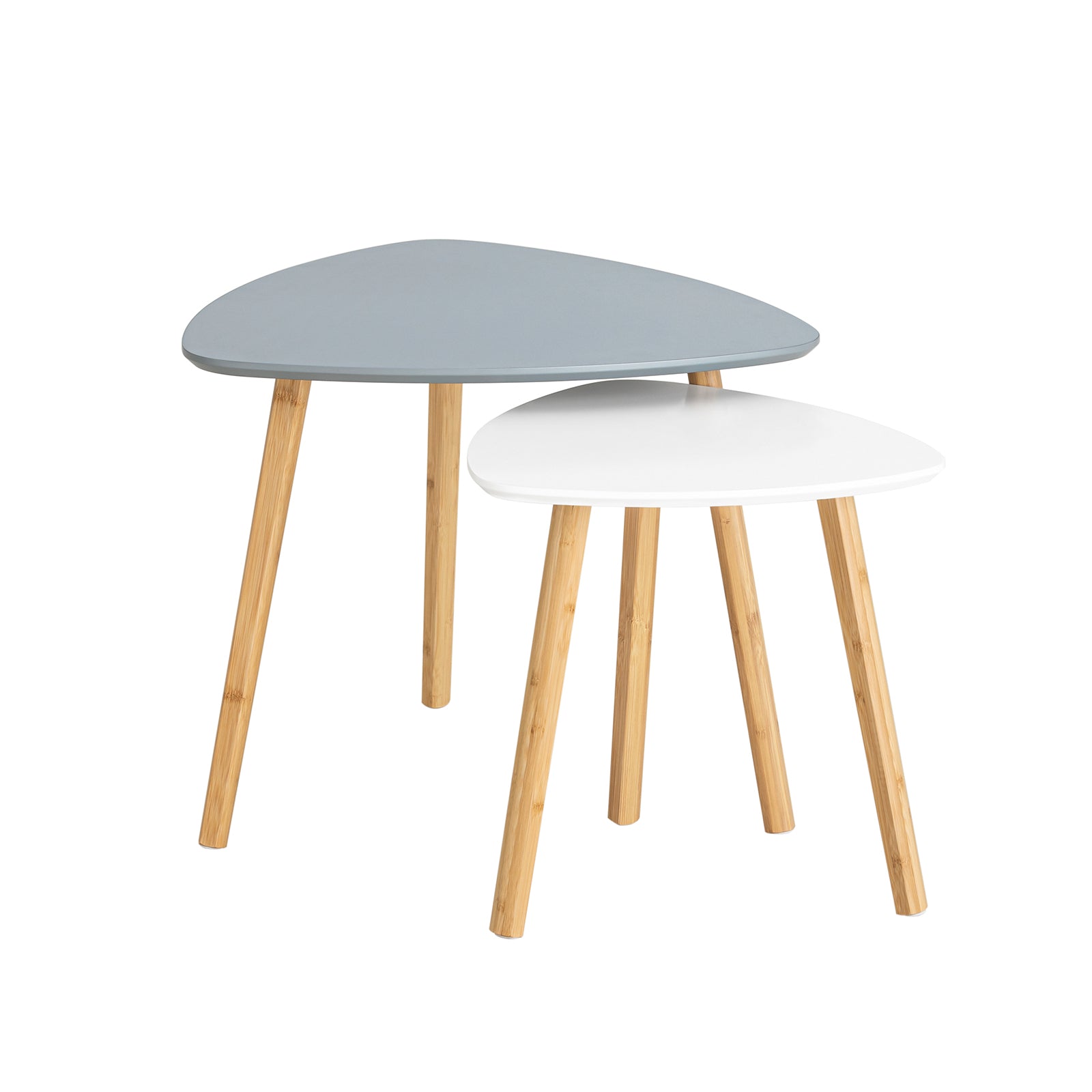 foto del prodotto set di 2 tavolini bassi da salotto in legno di bambu massello e mdf tavolino moderno fbt74 hg