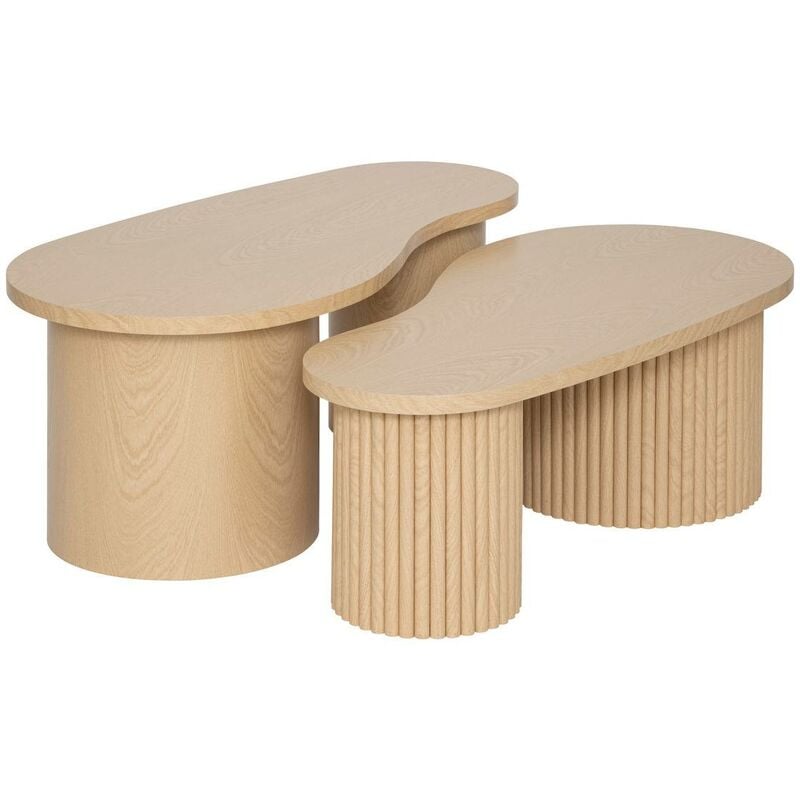foto del prodotto set di 2 tavolini soleya l95 99,5cm beige atmosphera cr ateur d int rieur
