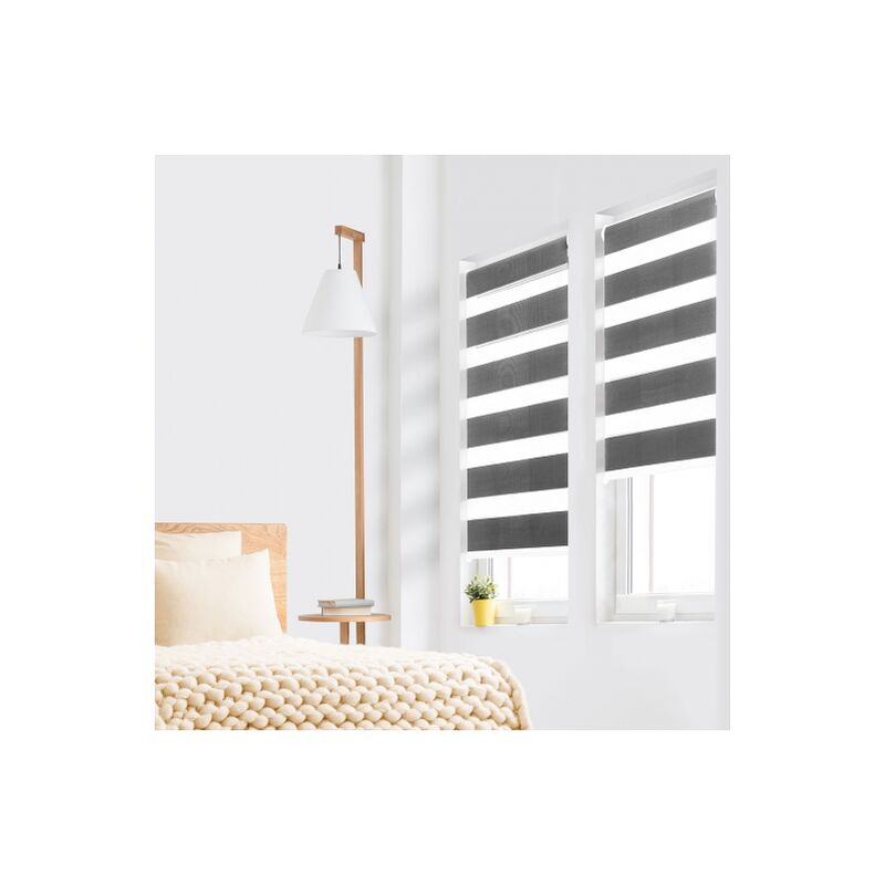 foto del prodotto set di 2 tende a rullo, giorno e notte, 40x170 cm, grigio