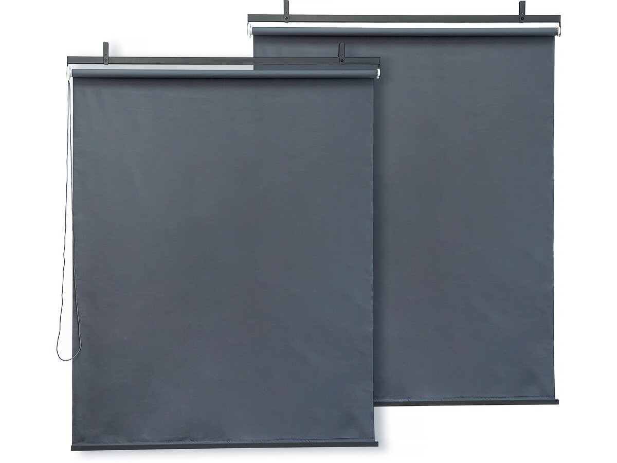 foto del prodotto set di 2 tende a rullo per pergola 124 x 225 cm antracite