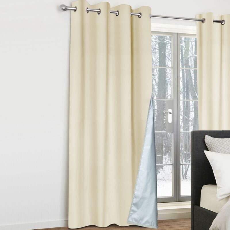 foto del prodotto set di 2 tende termiche beige 135x240 cm