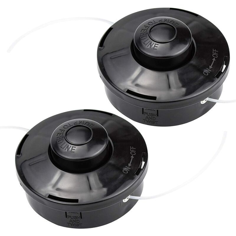 foto del prodotto set di 2 testine per decespugliatore universale a6481 bobina di ricambio in nylon per decespugliatore testina trimmer m10 x 1,25 per decespugliatore