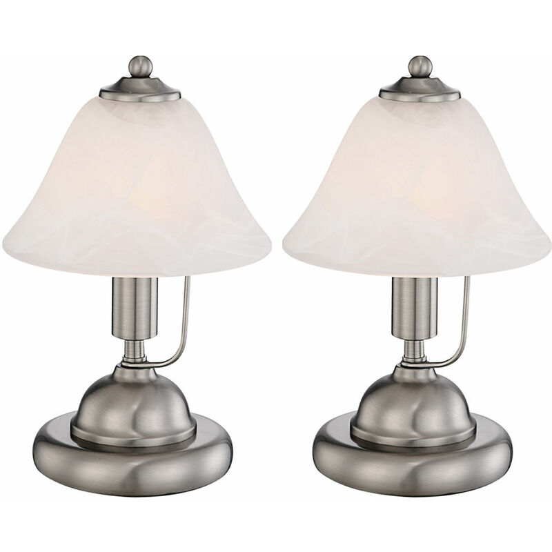 foto del prodotto set di 2 touch night light table lampade da lettura sleep room lighting alabaster optics glass lights