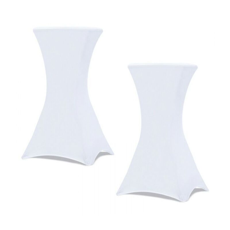 foto del prodotto set di 2 tovaglie bianche pieghevoli alte 110x60 cm, decorazione per banchetti