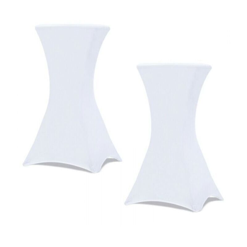 foto del prodotto set di 2 tovaglie bianche pieghevoli alte 110x80 cm, decorazione per banchetti ymyny