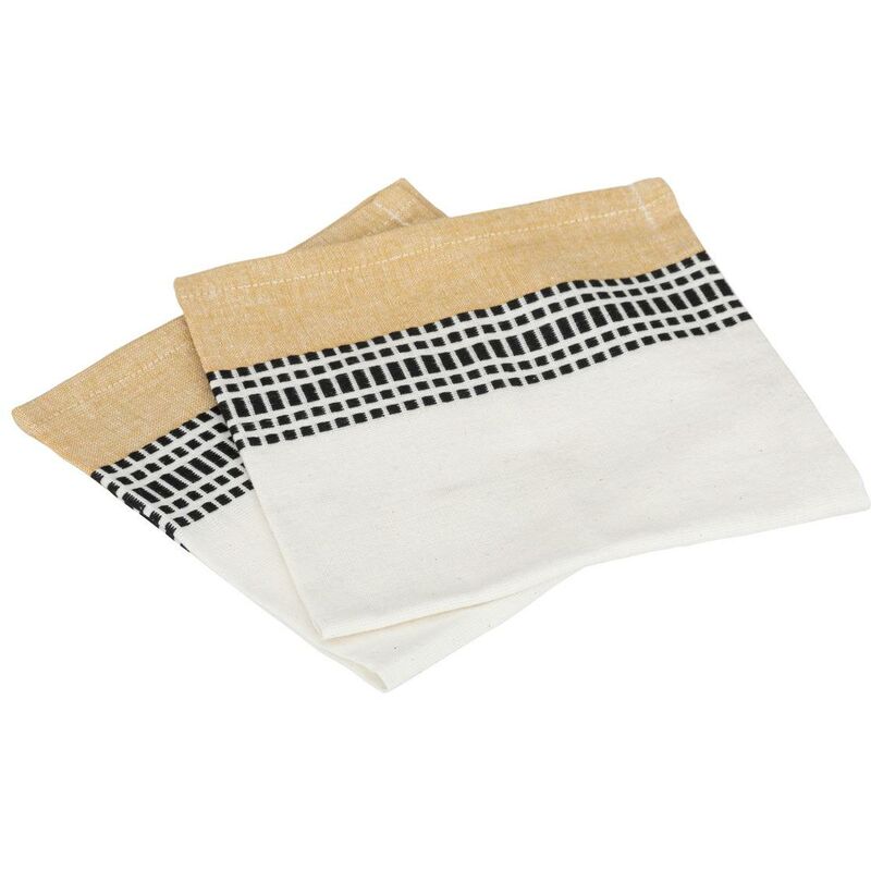 foto del prodotto set di 2 tovaglioli dolly giallo senape 40x40cm atmosphera cr ateur d int rieur