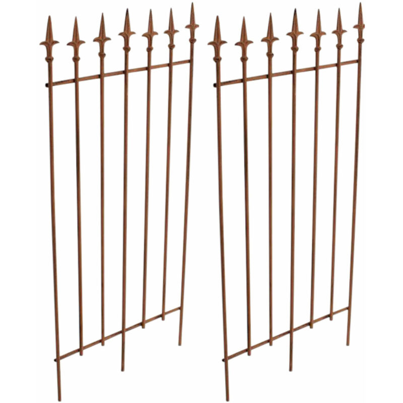 foto del prodotto set di 2 tralicci elisa 100 x 50 cm antico marrone