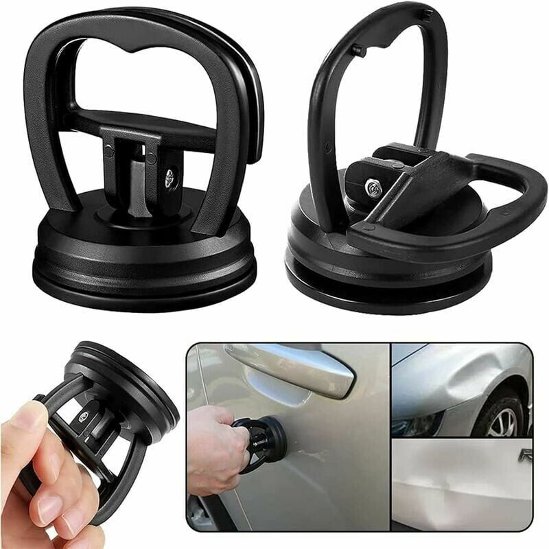foto del prodotto set di 2 utensili a ventosa per la riparazione di ammaccature auto, per maniglie di finestre, specchietti delle portiere, granito, per sollevare
