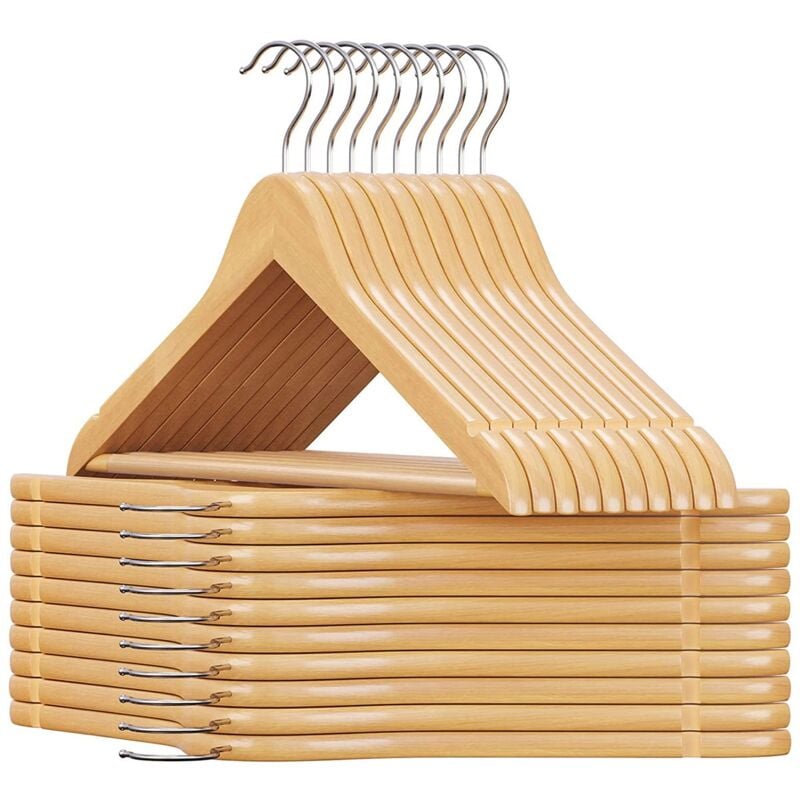 foto del prodotto set di 20 gruccie con tacche, barra dei pantaloni l44,5 x h23 cm