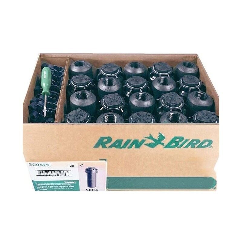 foto del prodotto set di 20 irrigatore rain bird 5004 pc 3 4 , raggio 7,6 a 15,2 m, angolo regolabile