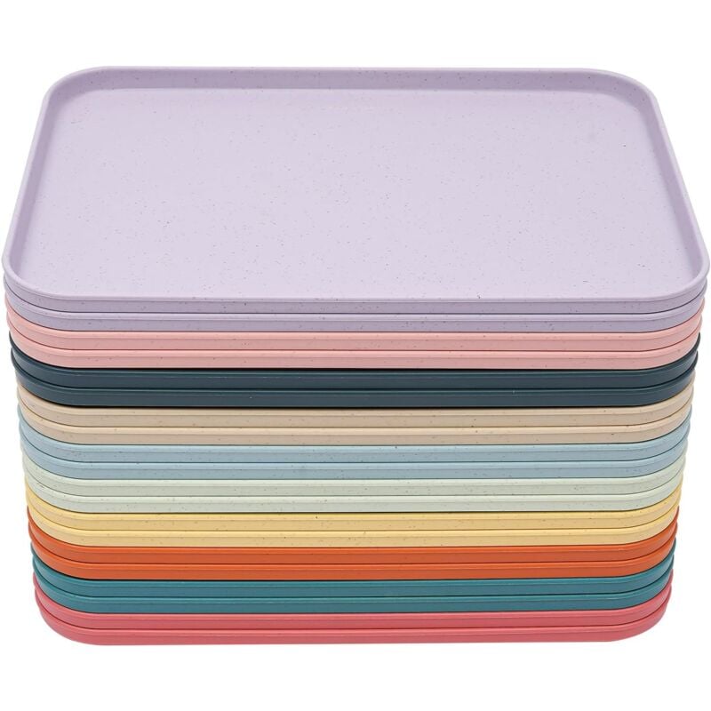 foto del prodotto set di 20 piatti da portata in plastica rettangolare 10 colors 31 x 22 cm plate piatto pasto per feste a casa cucina ristoranti fast food sala da