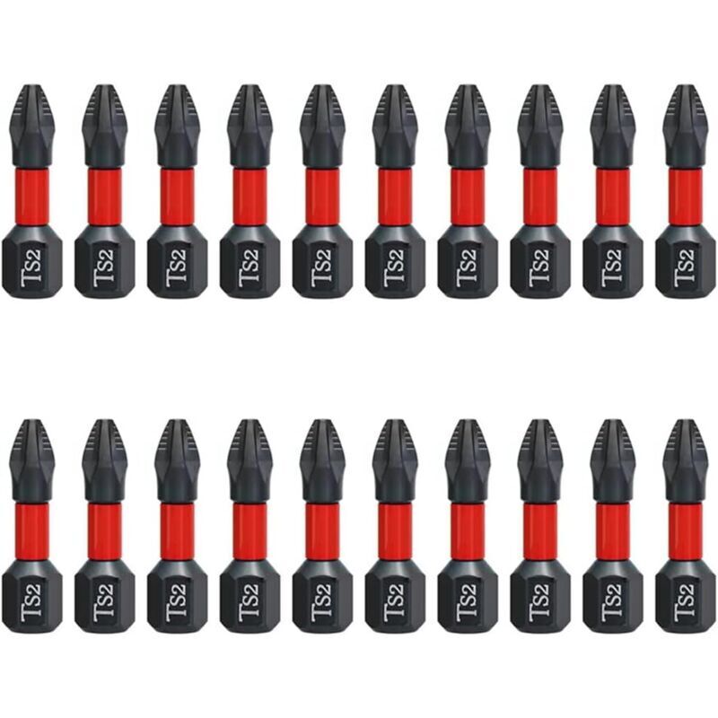foto del prodotto set di 20 punte per cacciavite magnetiche antiscivolo con testa a croce da 25 mm con gambo esagonale