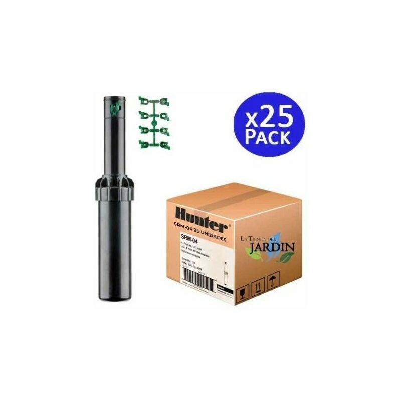 foto del prodotto set di 25 irrigatore hunter srm 04 1 2 , portata da 4 a 9,4 m, angolo regolabile