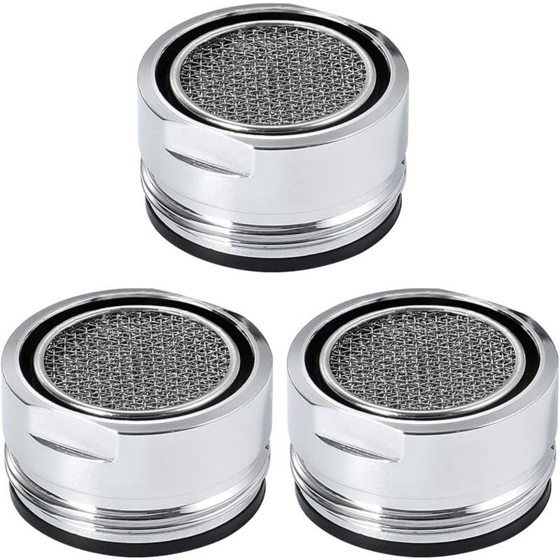 foto del prodotto set di 3 aeratori per rubinetto, filtro per rubinetto del lavello, filtro per lavello in acciaio inossidabile per parti di ricambio del rubinetto del