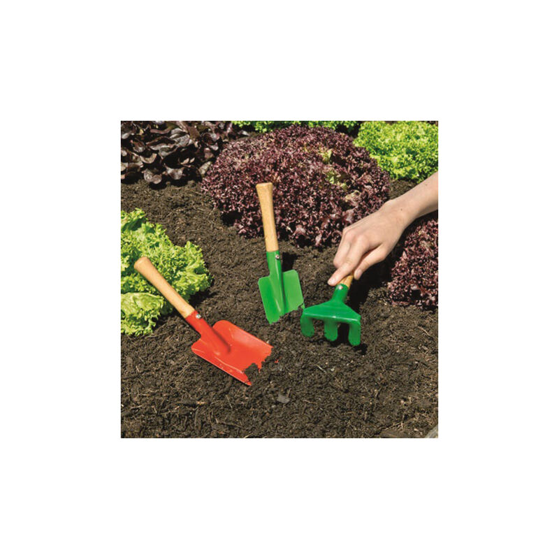 foto del prodotto set di 3 attrezzi da giardino per bambini