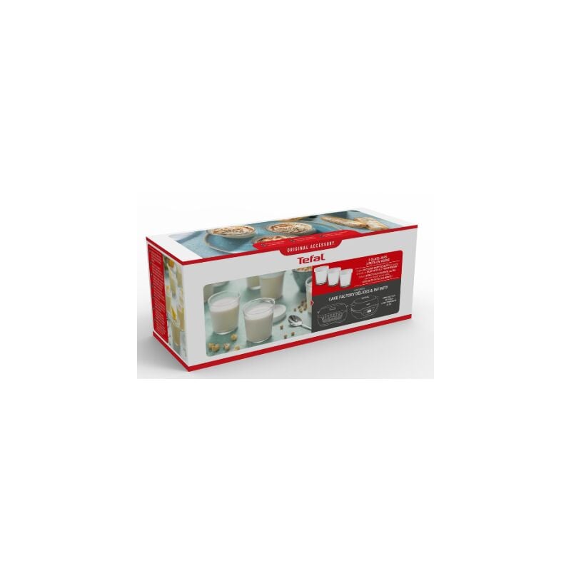 foto del prodotto set di 3 barattoli di vetro 140 ml con torta per fattore di torta tefal xa633110