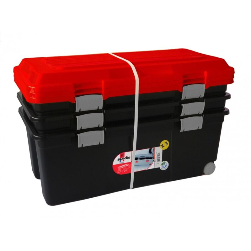 foto del prodotto set di 3 bauli camper in plastica, l.80 x p.40 x h.34 cm sundis
