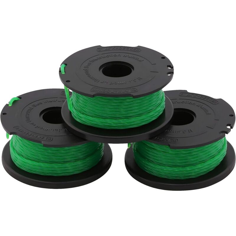foto del prodotto set di 3 bobine black decker reflex plus 6 m 2 mm a6486 xj
