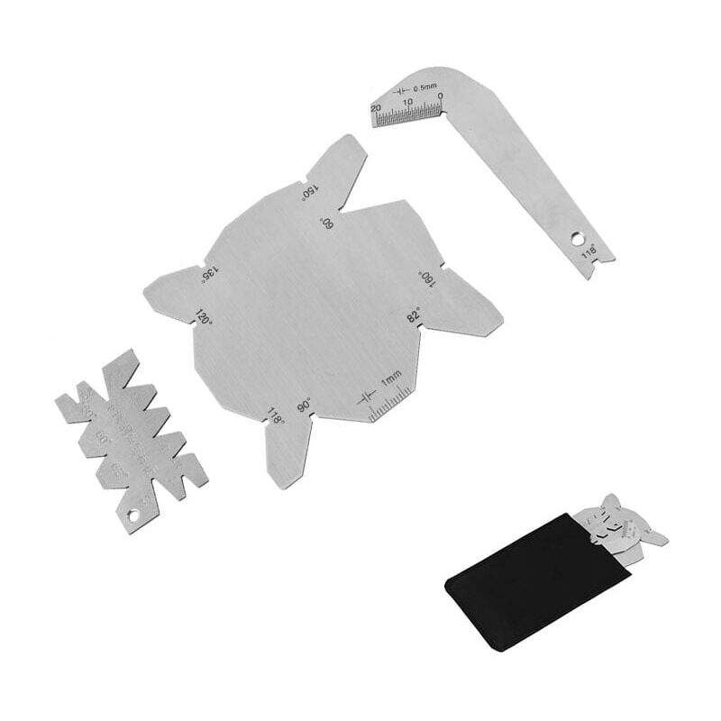 foto del prodotto set di 3 calibri angolari per trapano in acciaio inossidabile, strumenti per affilatura punte, calibro di ispezione angolare, calibro di misurazione