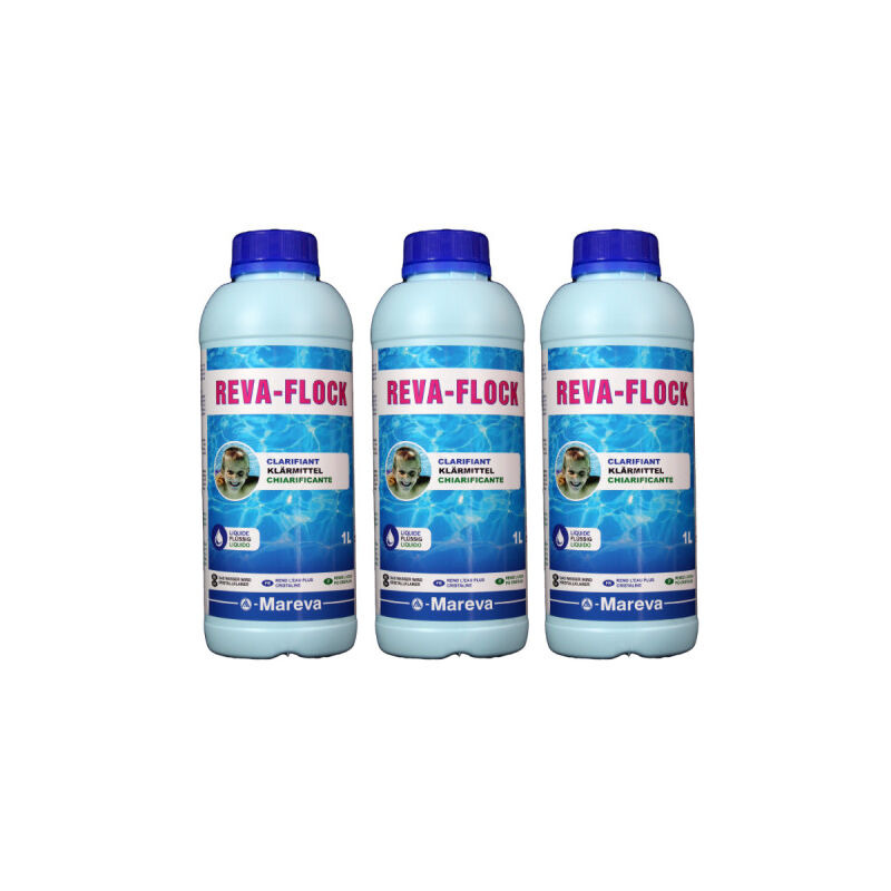 foto del prodotto set di 3 chiarificatori per piscina mareva 1 l 150019ux3