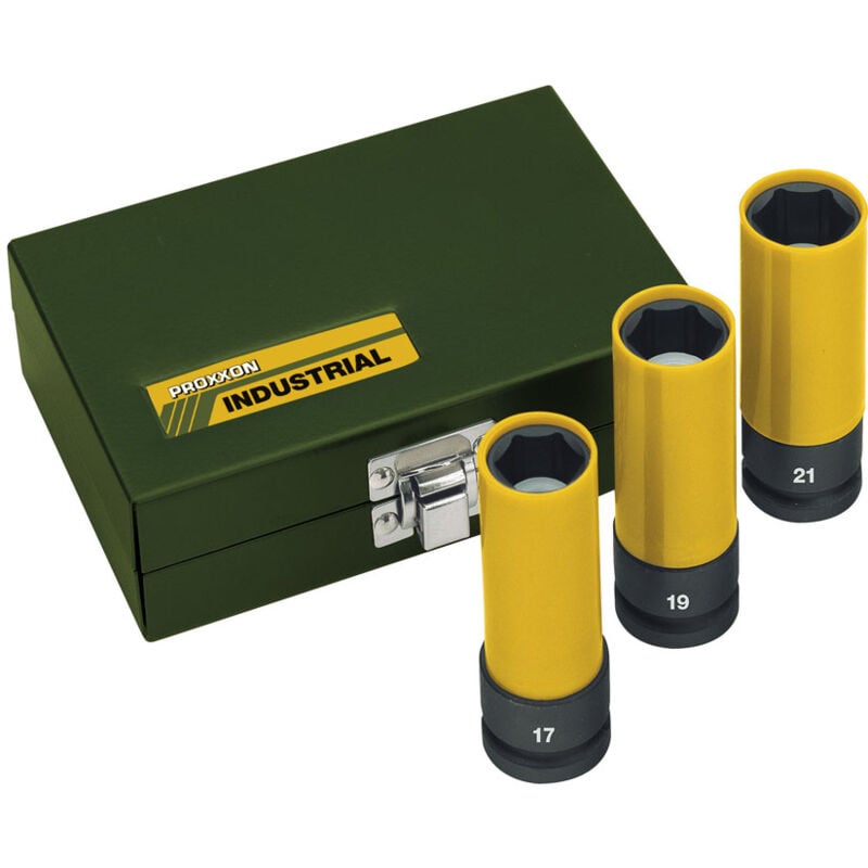 foto del prodotto set di 3 chiavi a bussola 1 2 rivestite teflon proxxon 23938